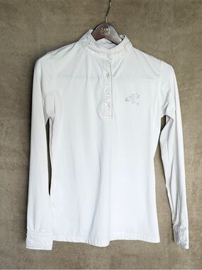 Kingsland Mimi equestrian long sleeve white show shirt M